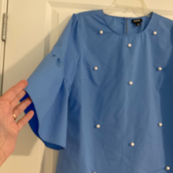 a.n.a blouse with pearl accents - Picture 3 of 5